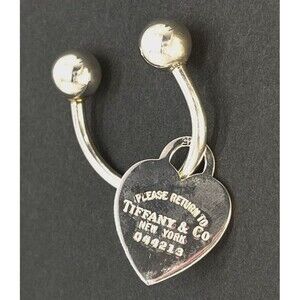 Authentic Tiffany & Co. Return to Tiffany Heart Tag Sterling Silver 925 Key Ring